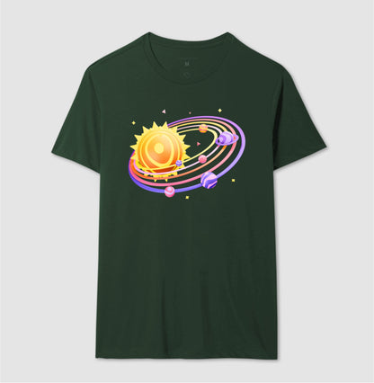 Camiseta - Sistema Solar Colorido
