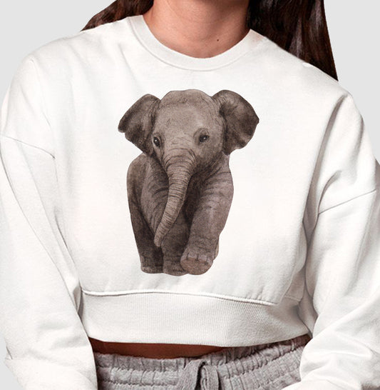 Moletom Cropped - Elefante