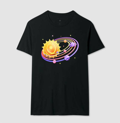 Camiseta - Sistema Solar Colorido