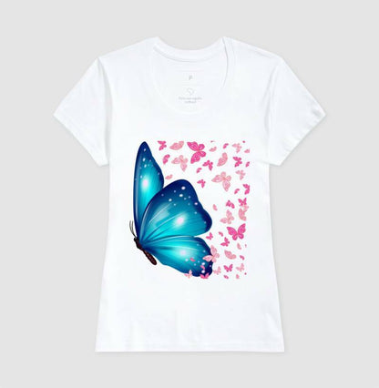 Baby Look - Borboleta Azul